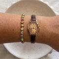 Espresso Leather Roman Dial Watch