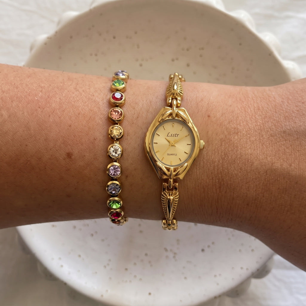 Petite Doré Gold Bracelet Watch