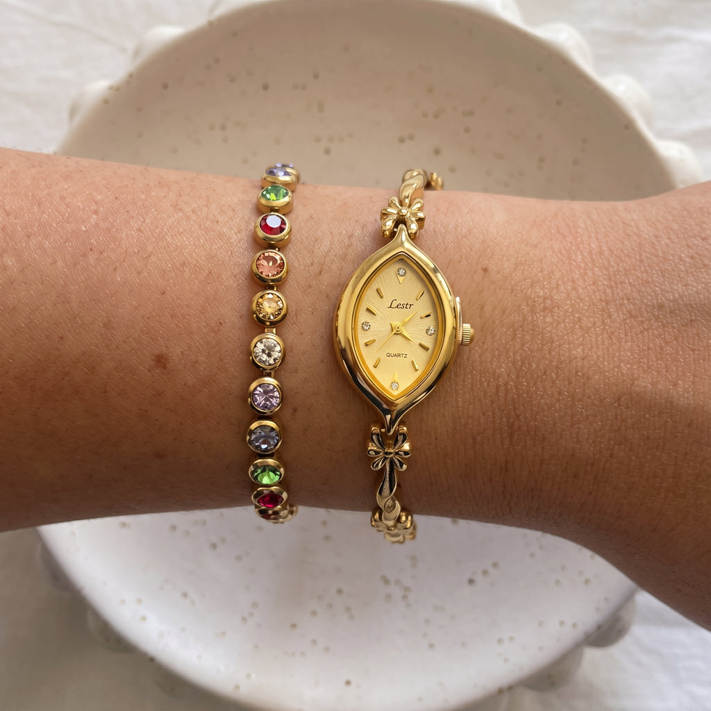 French Retro Gold Bracelet Watch