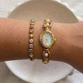 Perle Oval Gold Chain Watch