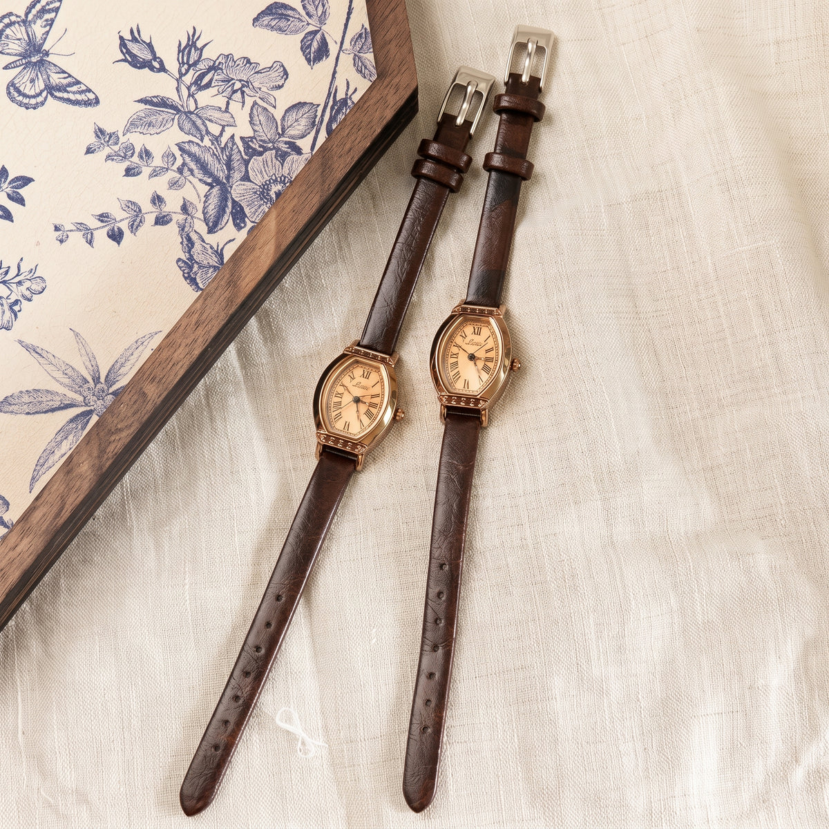 Espresso Leather Roman Dial Watch