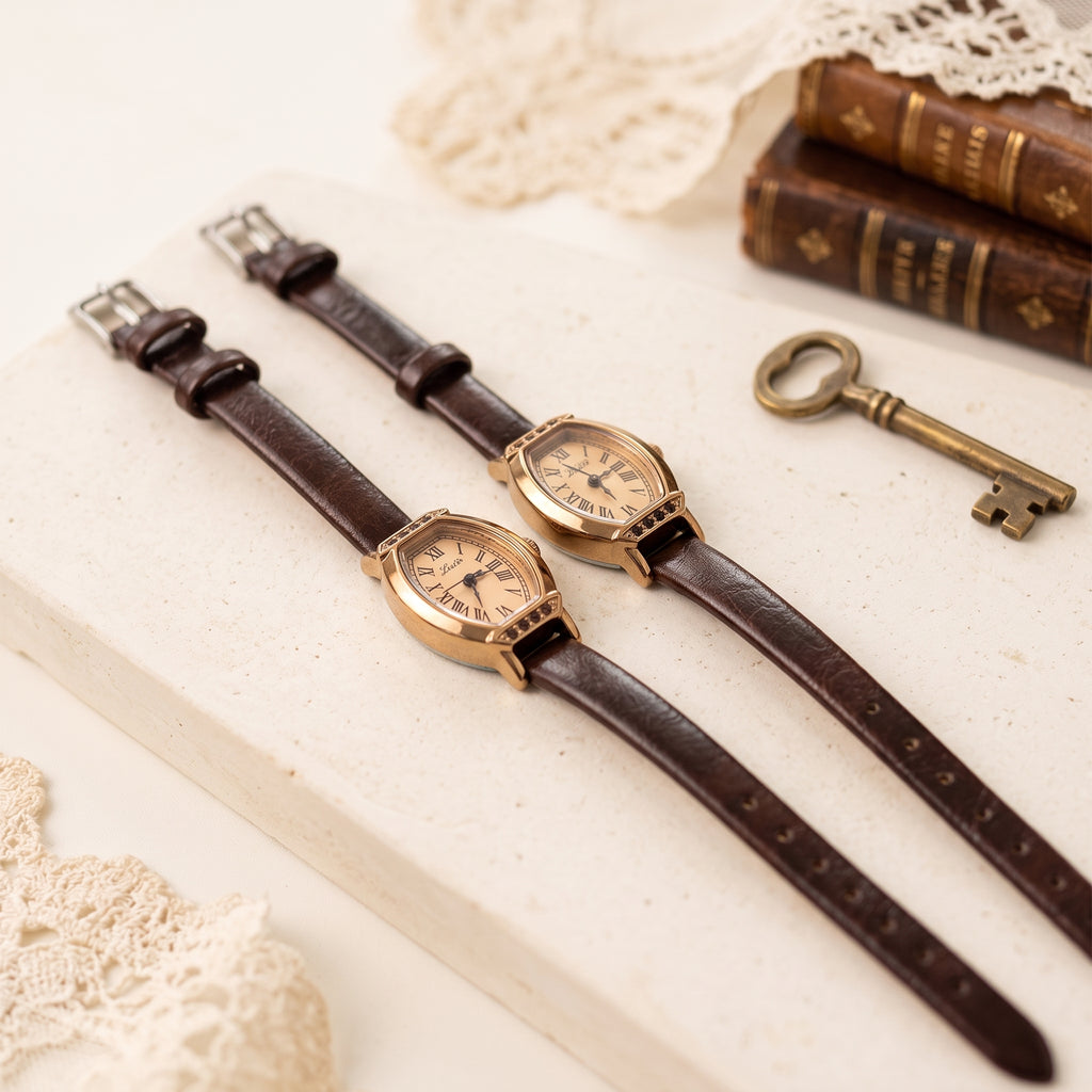 Espresso Leather Roman Dial Watch